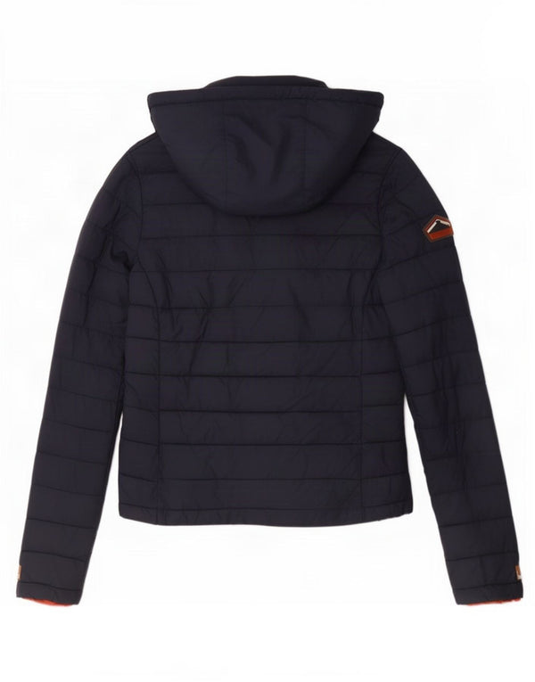 Женская утепленная куртка с капюшоном Superdry UK 6 XS Темно-синий полиэстер