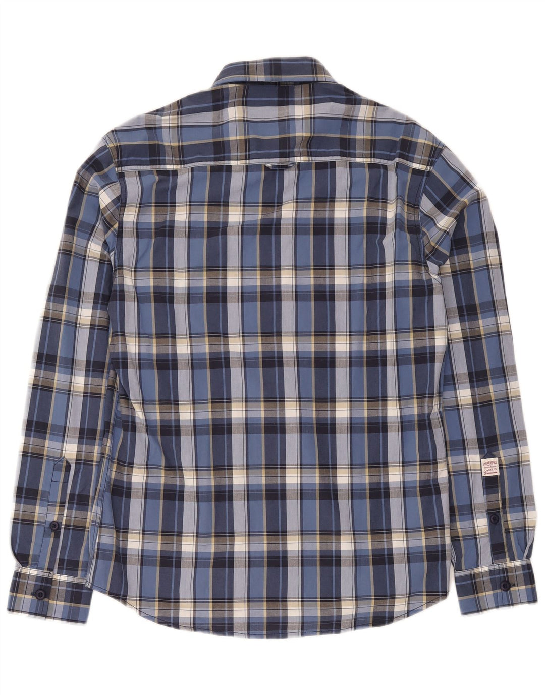 Мужская рубашка Jack & Jones XL, синяя клетка, хлопок