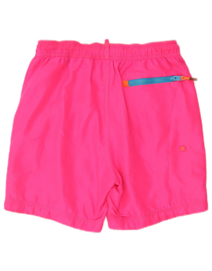SUPERDRY Женские шорты для плавания с рисунком UK 10, маленькие розовые, полиэстер