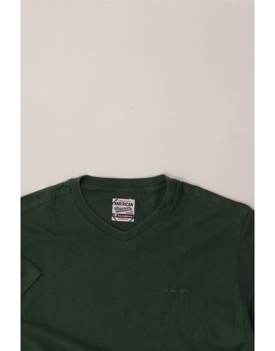 CHAMPION Mens T-Shirt Top XL Green Cotton Vintage Champion and Second-Hand Champion from Messina Hembry 