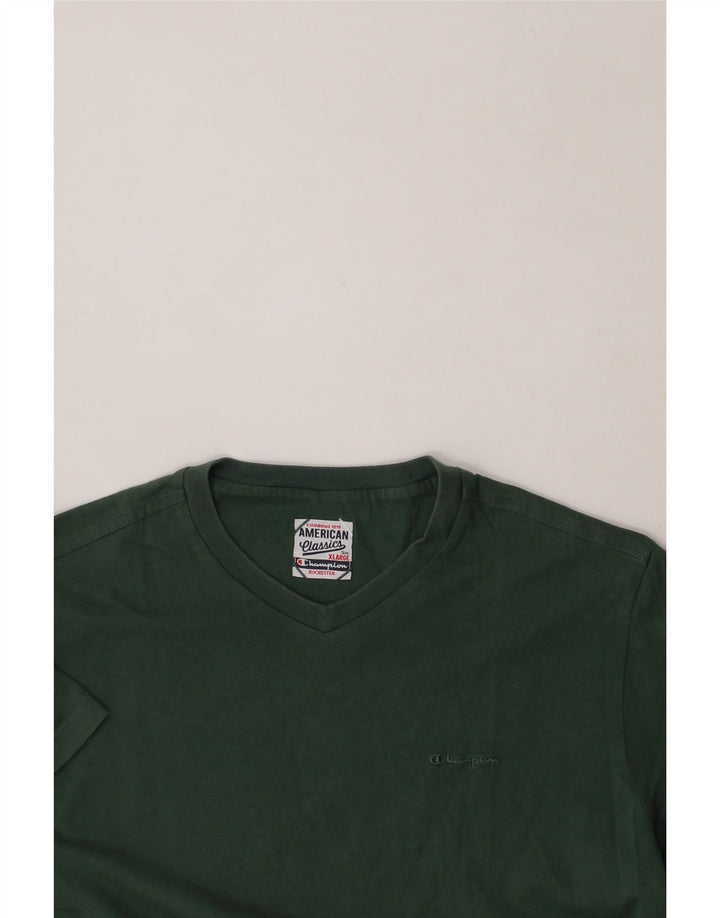 CHAMPION Mens T-Shirt Top XL Green Cotton Vintage Champion and Second-Hand Champion from Messina Hembry 
