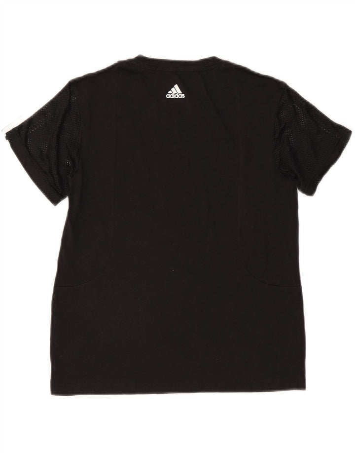 Женская футболка Adidas Top UK 8/10, маленькая, черная, полиэстер