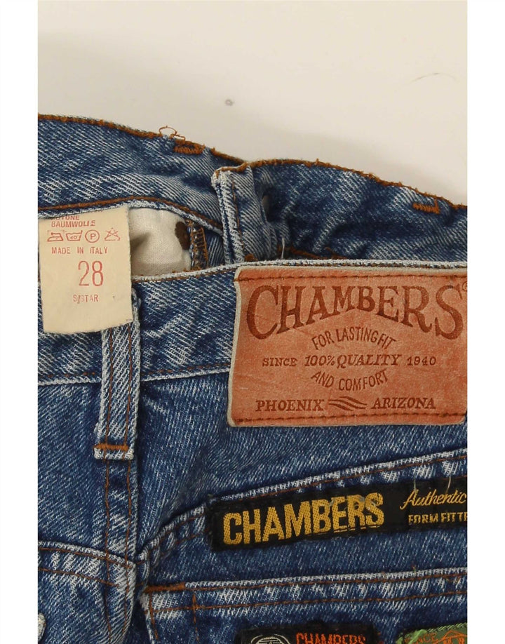 Мужские прямые джинсы Chambers W28 L30, синий хлопок
