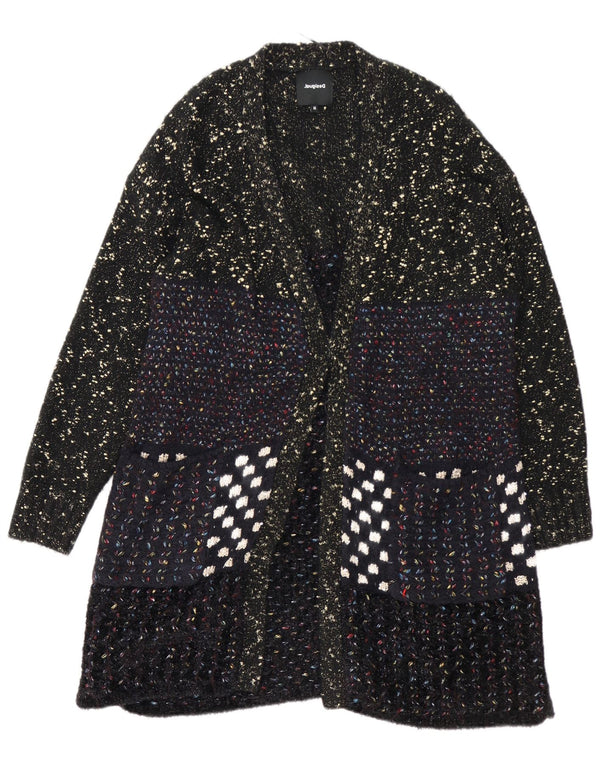 Женский удлиненный кардиган Desigual UK 14, средний черный в крапинку