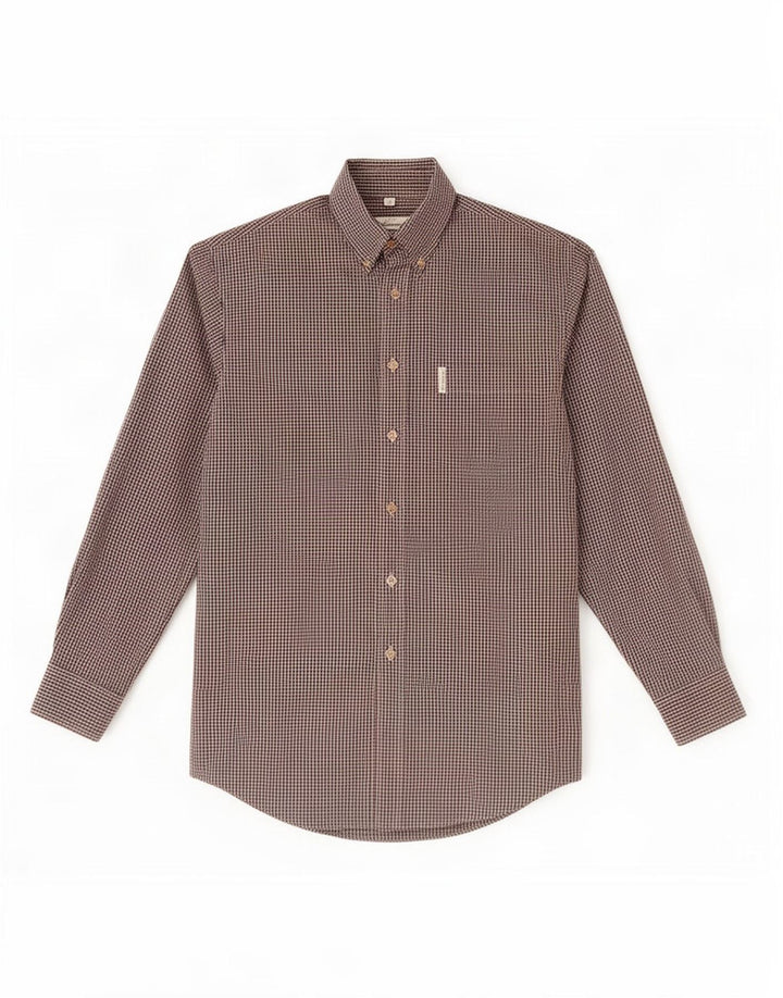Мужская рубашка Ben Sherman среднего размера, темно-синяя, в клетку