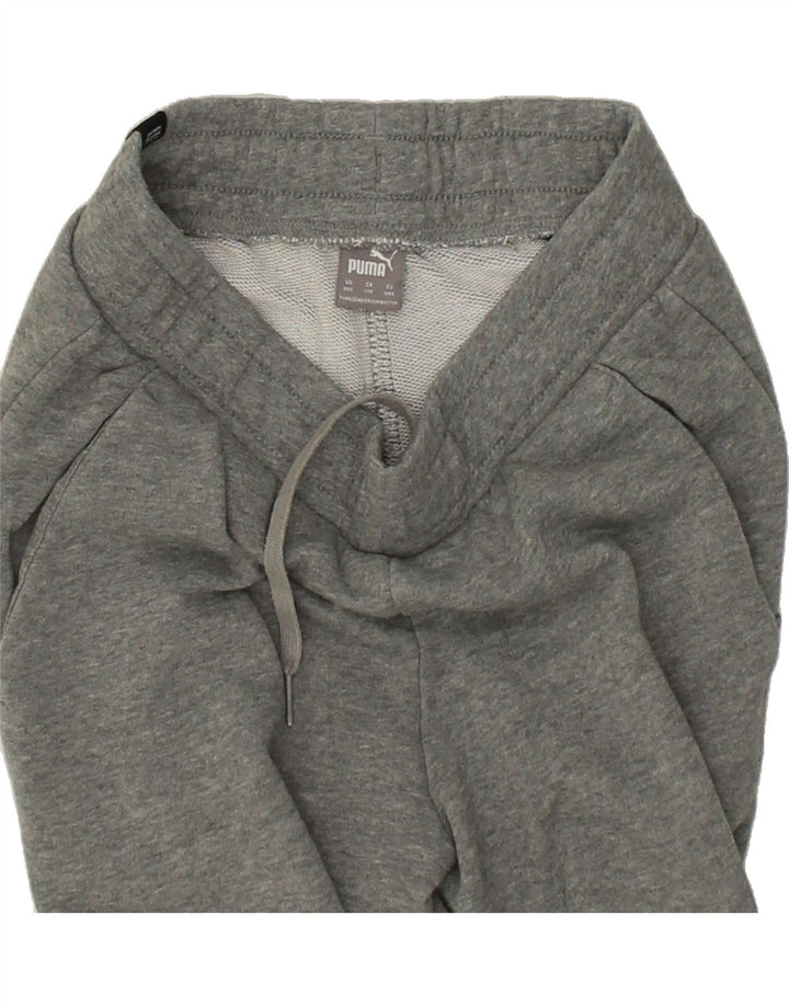 PUMA Boys Graphic Tracksuit Trousers Joggers 7-8 Years 2XS Grey | Vintage Puma | Thrift | Second-Hand Puma | Used Clothing | Messina Hembry 