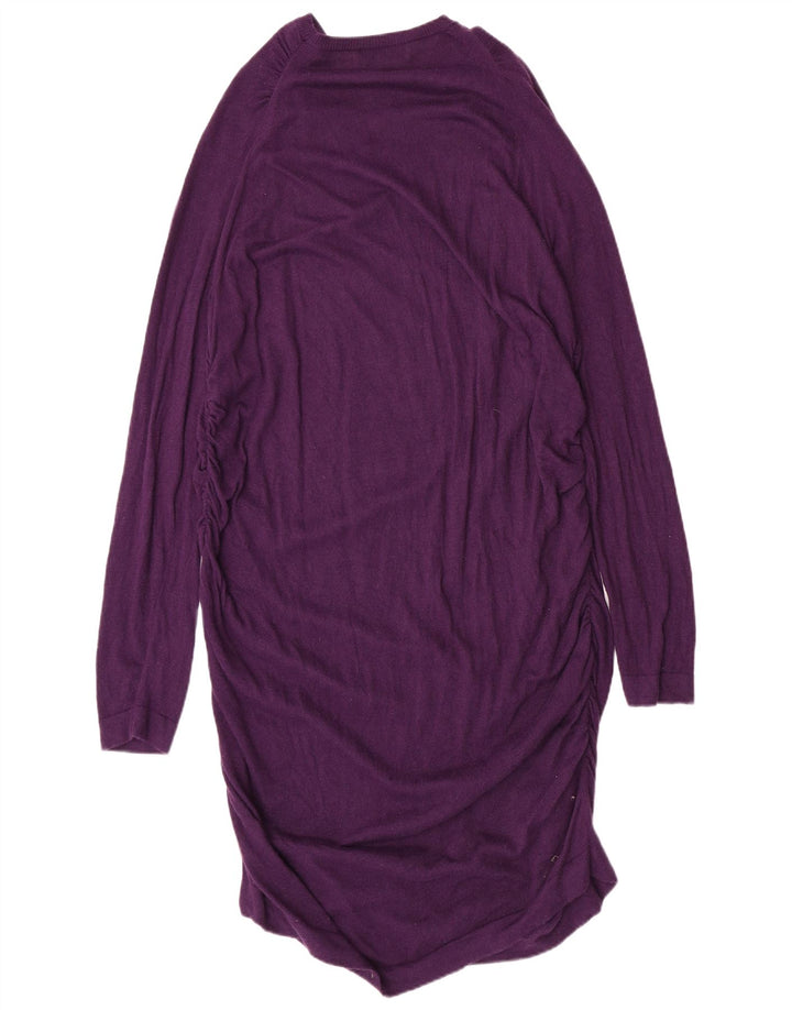 MOSSIMO Womens Oversized Long Sleeve Jumper Dress US 4 Small Purple Nylon