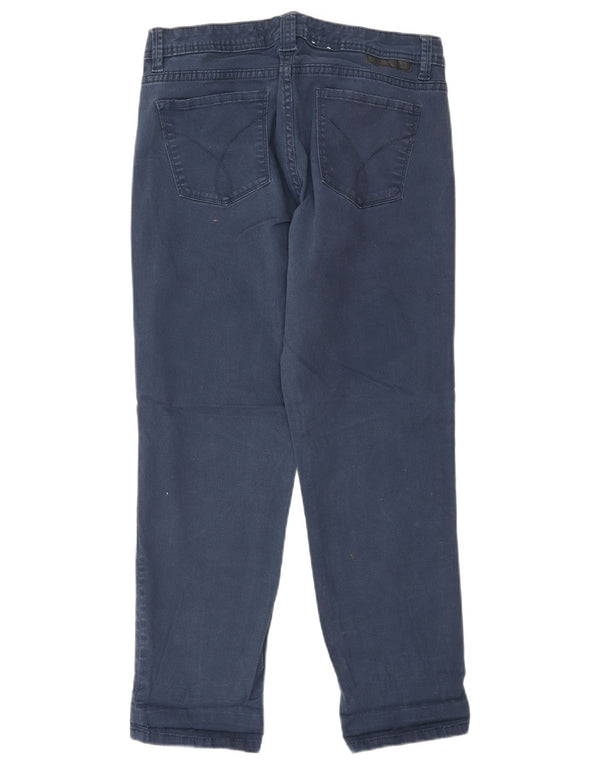 Женские прямые повседневные брюки Calvin Klein, США 8, маленькие W28 L26, темно-синие