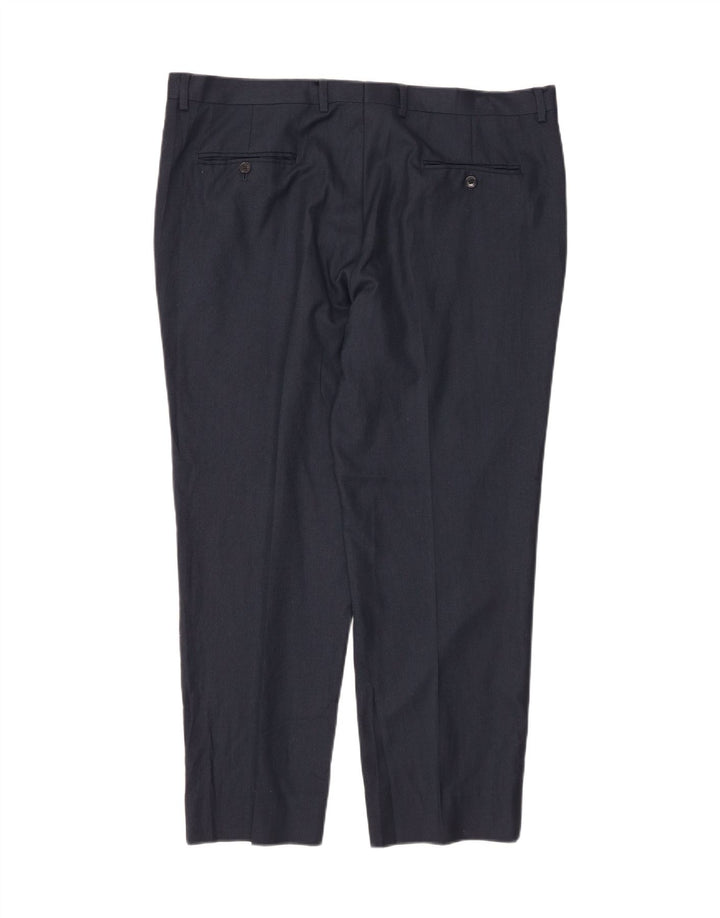 TOMMY HILFIGER Mens Slim Suit Trousers W40 L28 Navy Blue Polyester Vintage Tommy Hilfiger and Second-Hand Tommy Hilfiger from Messina Hembry 