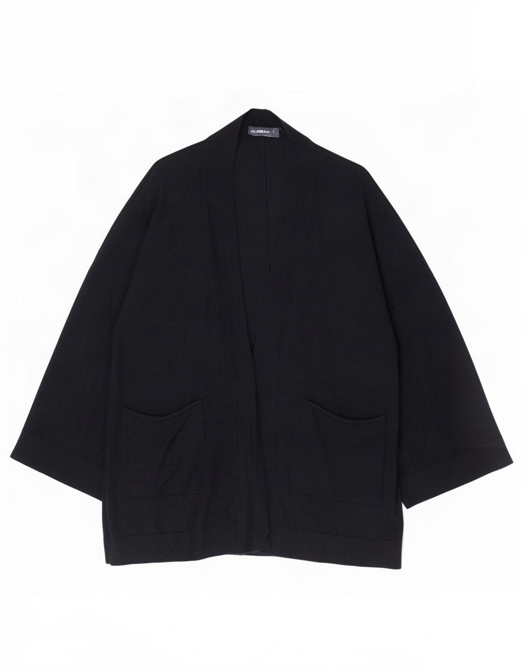 Женский длинный длинный открытый кардиган Zara UK 10, маленький темно-синий