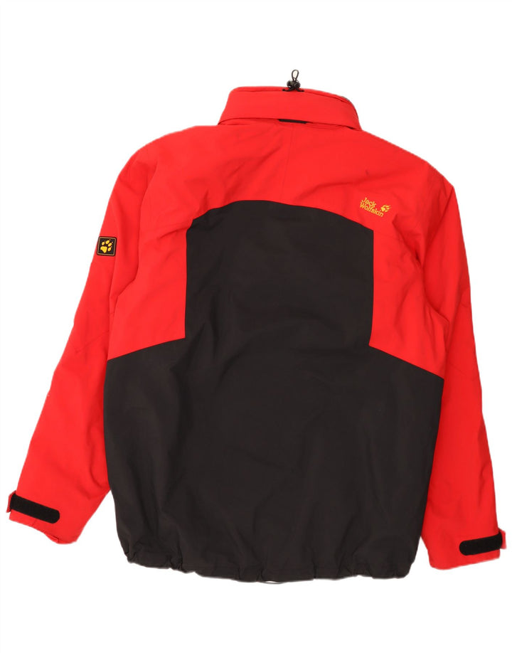 Мужская дождевик Jack Wolfskin UK 44/46 XL Красный Полиамид с цветными блоками