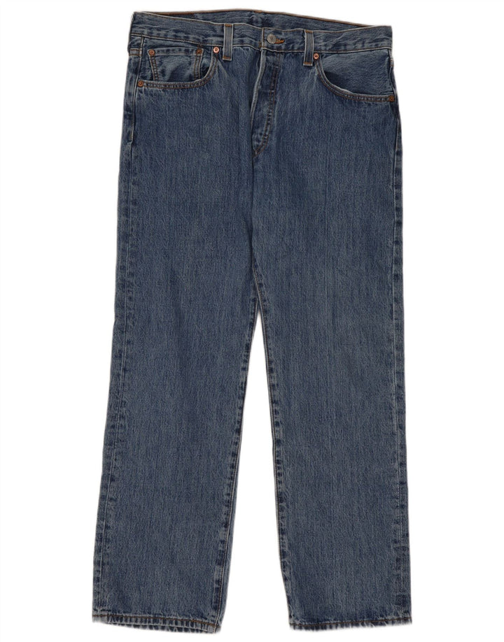 Мужские прямые джинсы Levi's 501 W35 L30 синие, хлопок