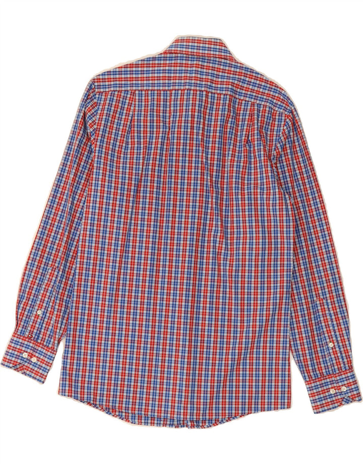 TOMMY HILFIGER Mens Shirt Size 14 1/2 Small Red Check Cotton Vintage Tommy Hilfiger and Second-Hand Tommy Hilfiger from Messina Hembry 