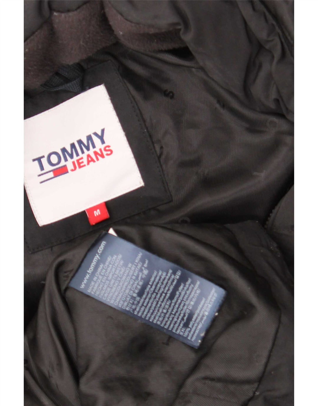 Женское стеганое пальто с капюшоном Tommy Hilfiger UK 14, средний черный, полиэстер