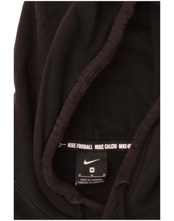 Мужской джемпер с капюшоном с рисунком Nike, средний черный, хлопковый