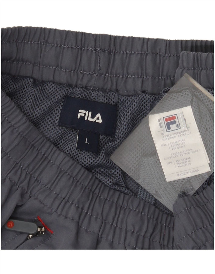 Fila Мужские спортивные брюки с рисунком, джоггеры, большие синие, полиэстер