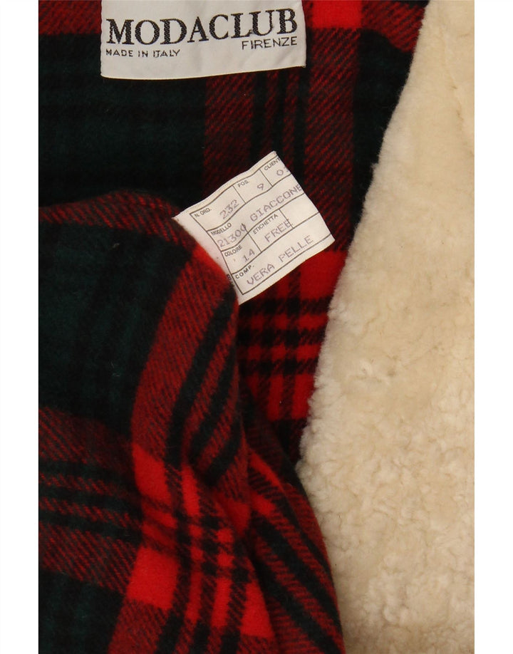 Мужская куртка свободного покроя VINTAGE IT 46, маленькая коричневая кожа с цветными блоками