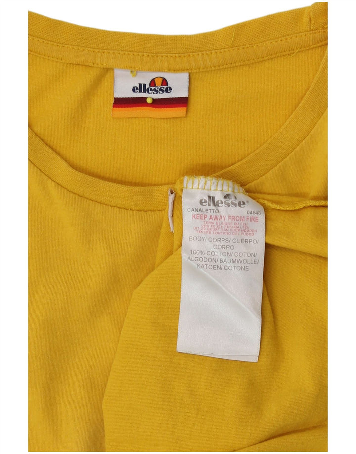 Ellesse Мужская футболка из хлопка среднего желтого цвета