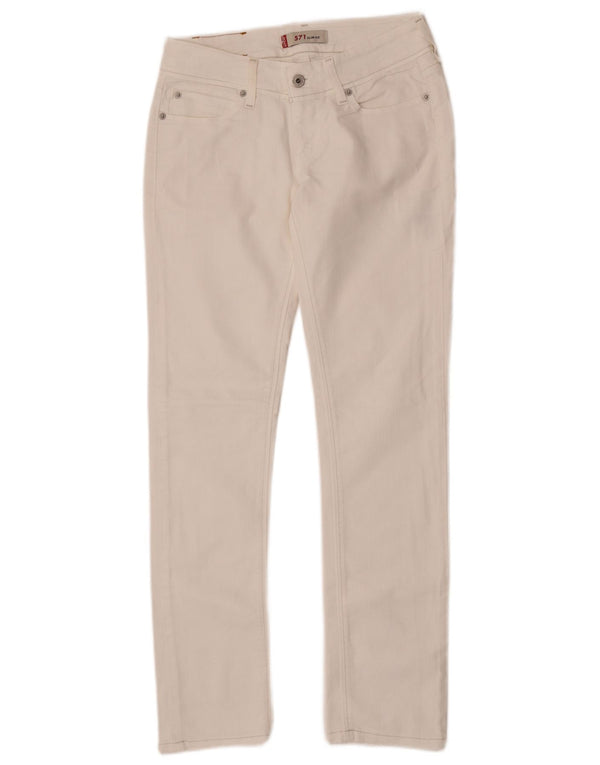 Женские узкие джинсы Levi's 571 W28 L30, белый хлопок