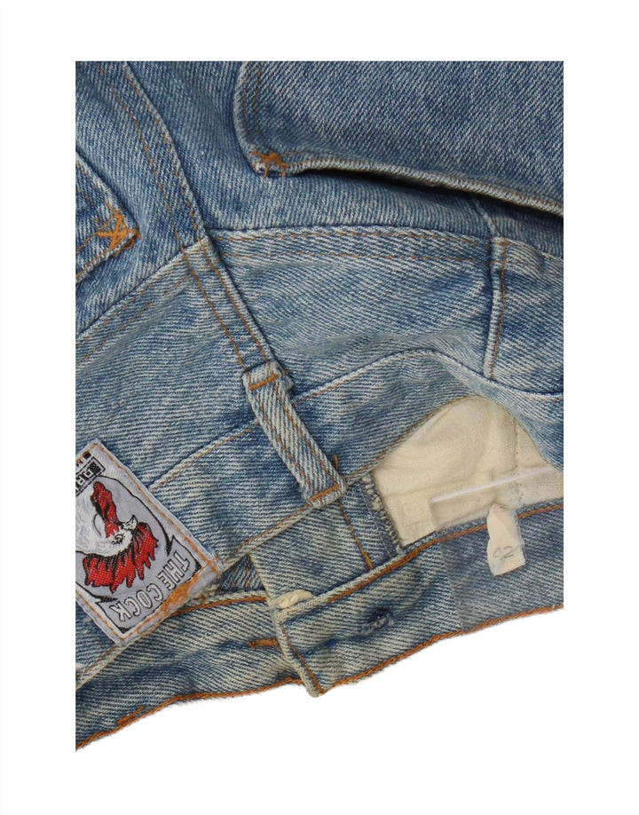 ВИНТАЖНАЯ Женская джинсовая юбка с высокой талией IT 42 Medium W24 Синяя