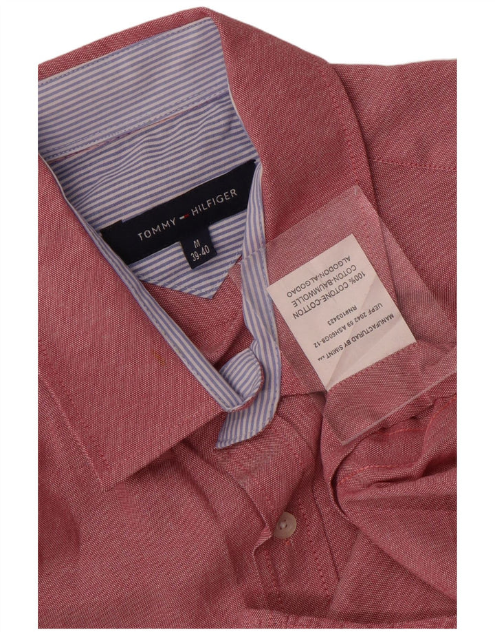 Мужская рубашка Tommy Hilfiger, размер 39/40, средний красный хлопок, красный