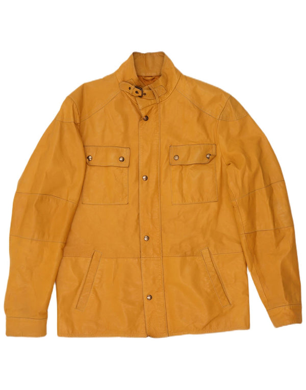 Мужская кожаная куртка Conbipel IT 48 Medium Yellow