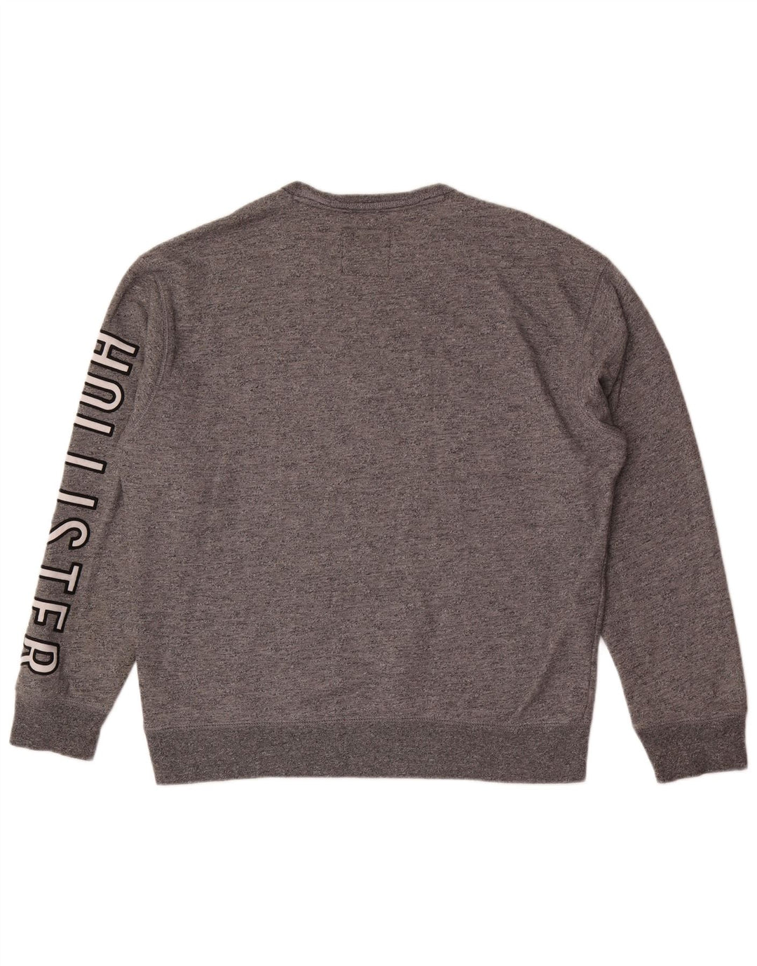 Мужской свитшот с рисунком Hollister XL, серый хлопок
