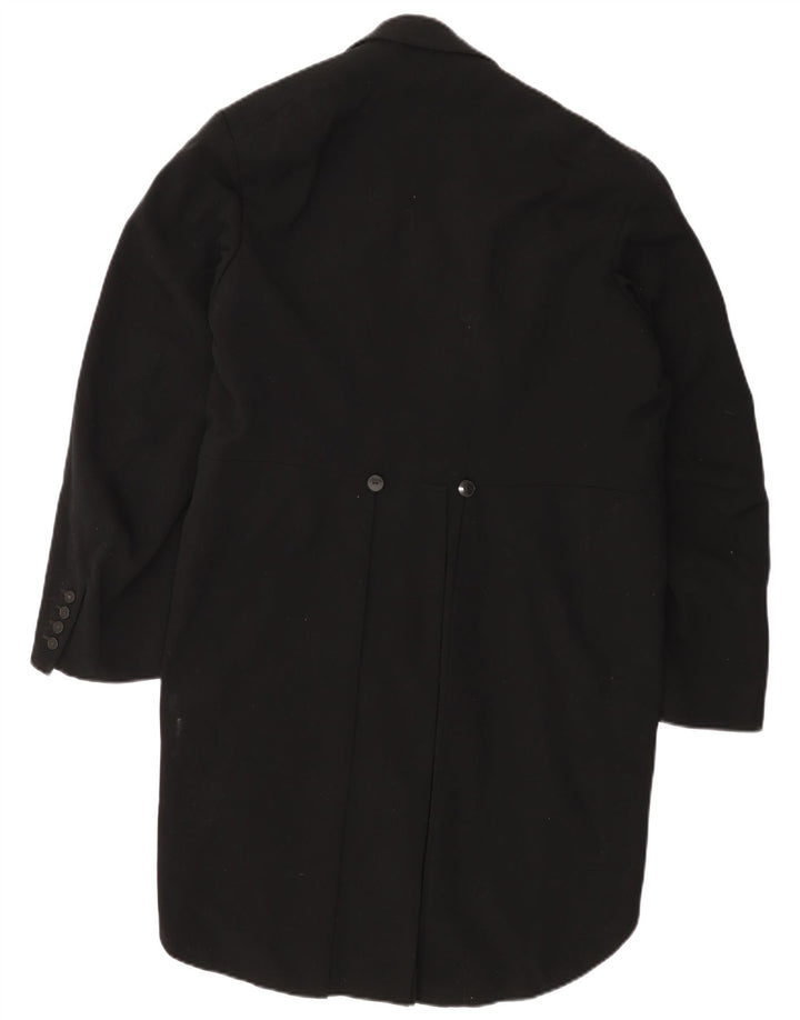 ВИНТАЖНЫЙ Мужской Фрак Пиджак Великобритания 38 Средний Черный