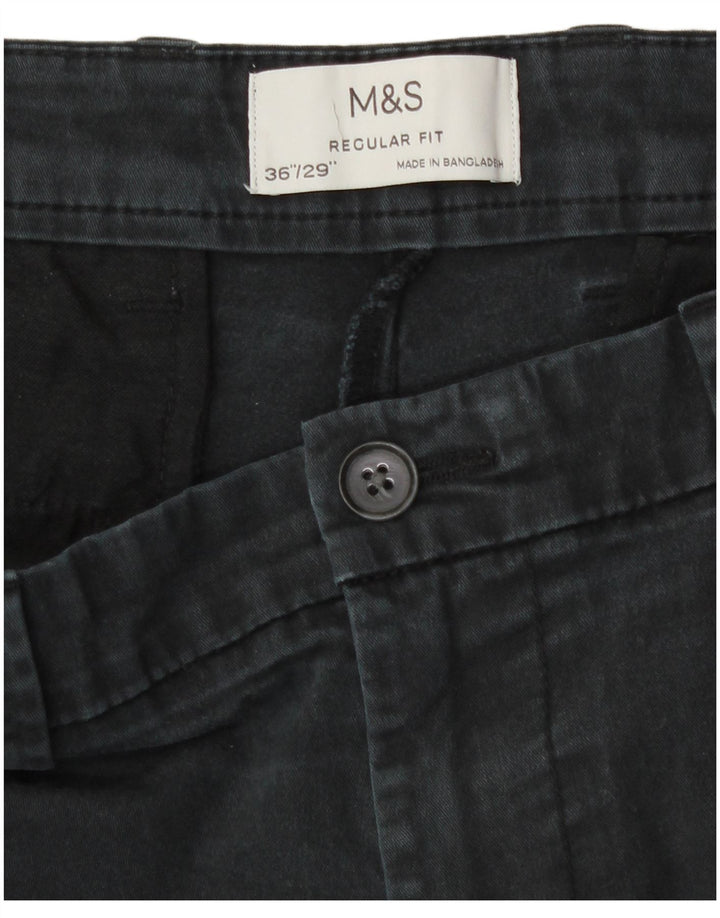 Мужские прямые брюки-чиносы Marks & Spencer W36 L29 серые
