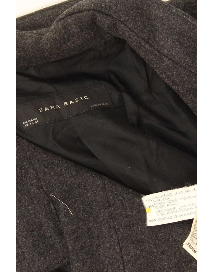 Женское полупальто Zara UK 6 XS, черная шерсть