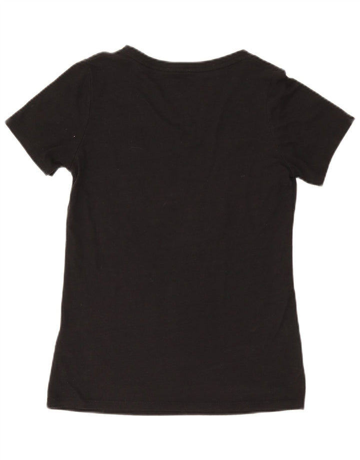 Женская футболка спортивного кроя с рисунком NIKE Top UK 10, маленький черный полиэстер