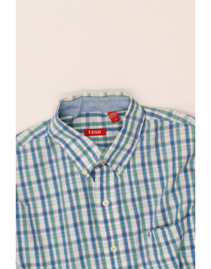 IZOD Mens Shirt Large Blue Check Vintage Izod and Second-Hand Izod from Messina Hembry 