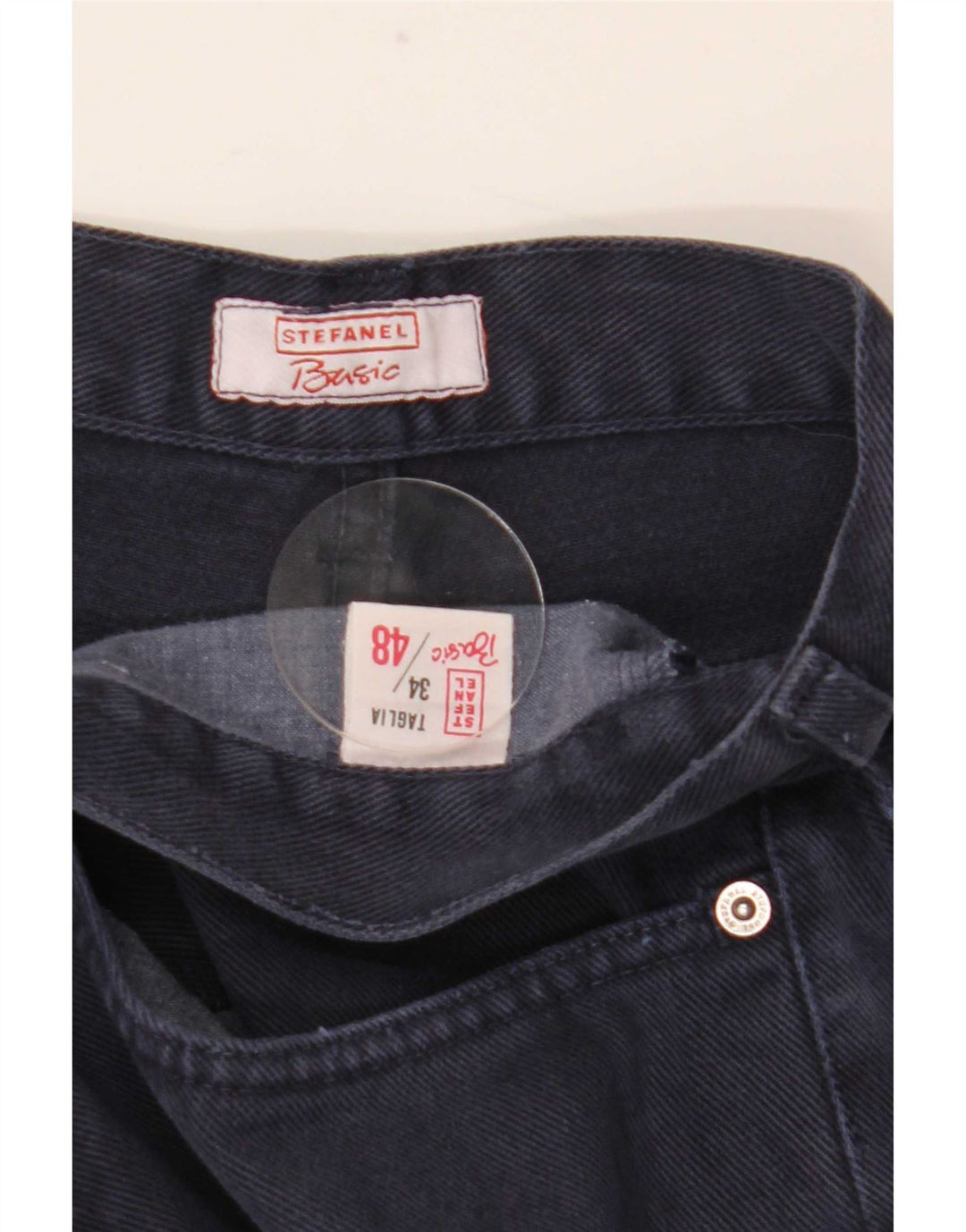 Мужские прямые джинсы Stefanel IT 48 Medium W34 L34 Темно-синий хлопок