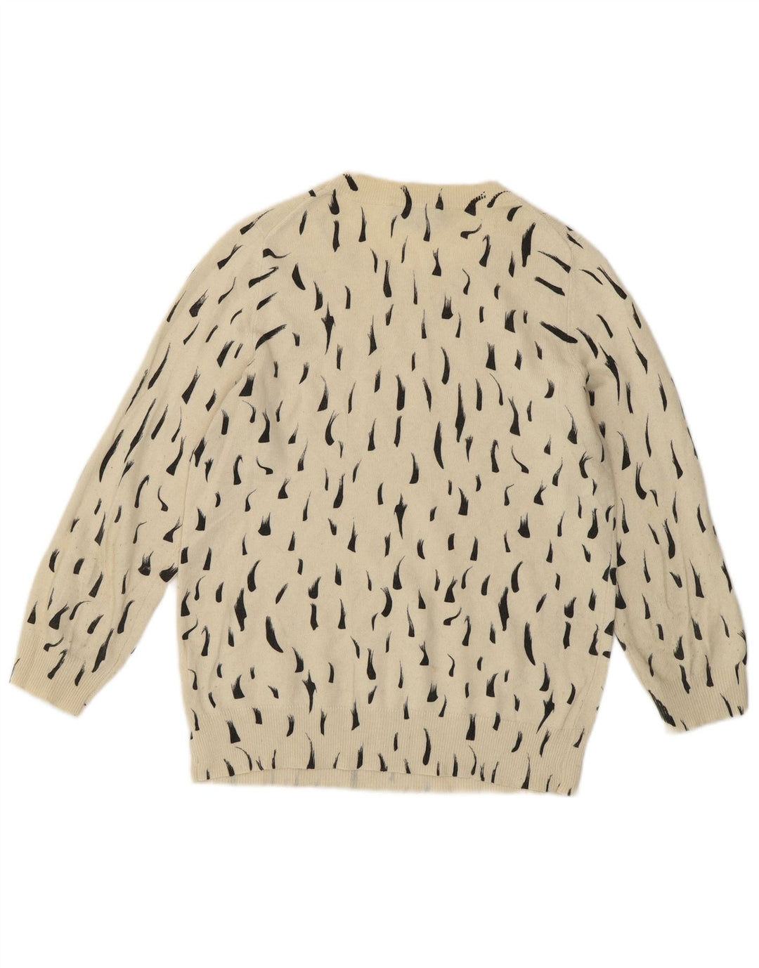 Женский джемпер Jaeger с круглым вырезом, Великобритания, 8, маленький, хлопковый, с белыми пятнами