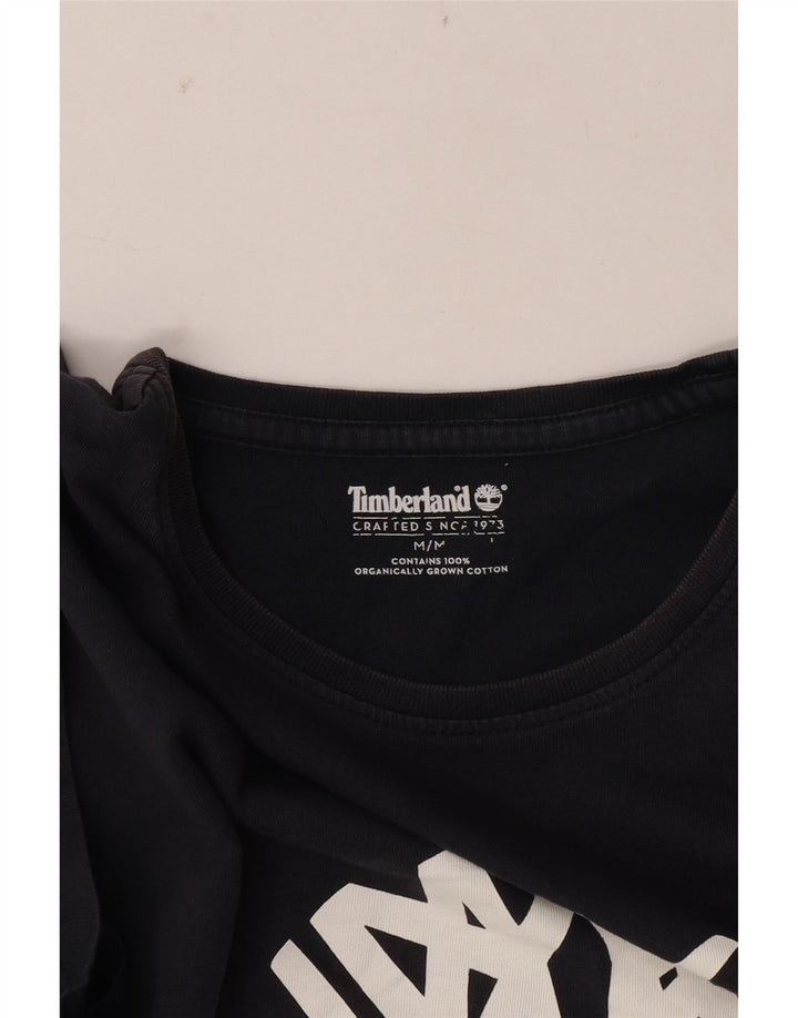 Мужская футболка с рисунком Timberland, средний темно-синий хлопок