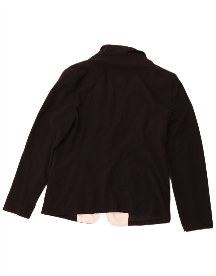 MOSSIMO Женский пиджак на 1 пуговице UK 16, большой черный с цветными блоками