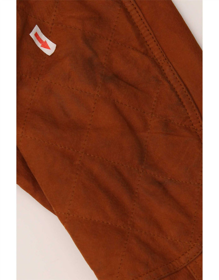 Мужская кожаная куртка с капюшоном Timberland UK 40, большая коричневая