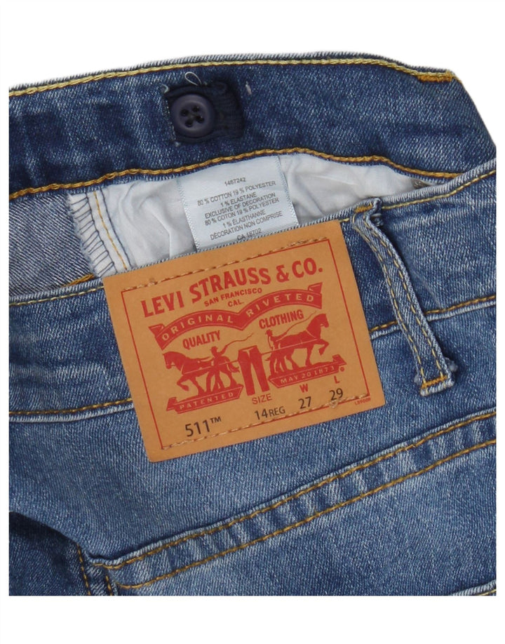 Джинсы Levi's 511 Slim для мальчиков 14–15 лет W27 L29, синий хлопок