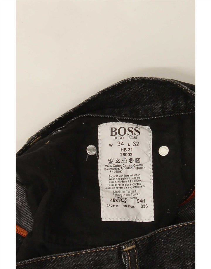 Мужские джинсы HUGO BOSS Bootcut W34 L32, черный хлопок