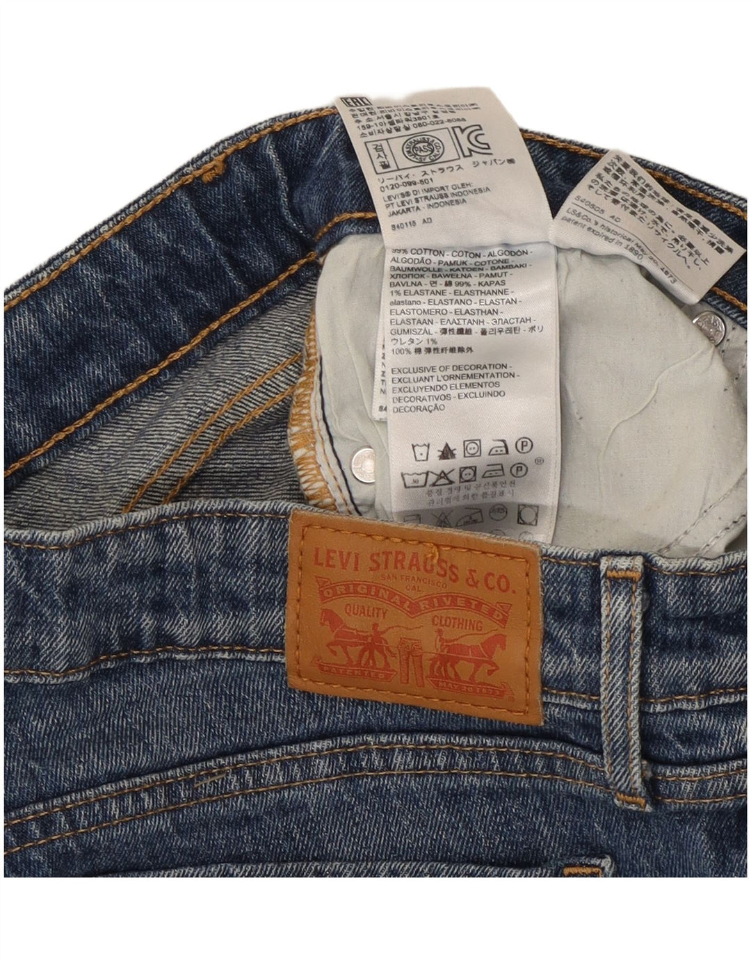 Женские джинсовые шорты Levi's 712 Slim W26, маленькие синие, хлопок