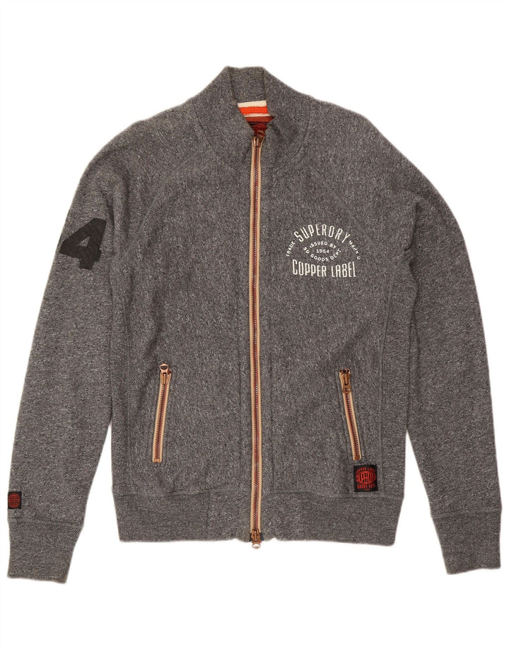 Мужской спортивный костюм Superdry с графическим принтом, большая серая хлопковая куртка