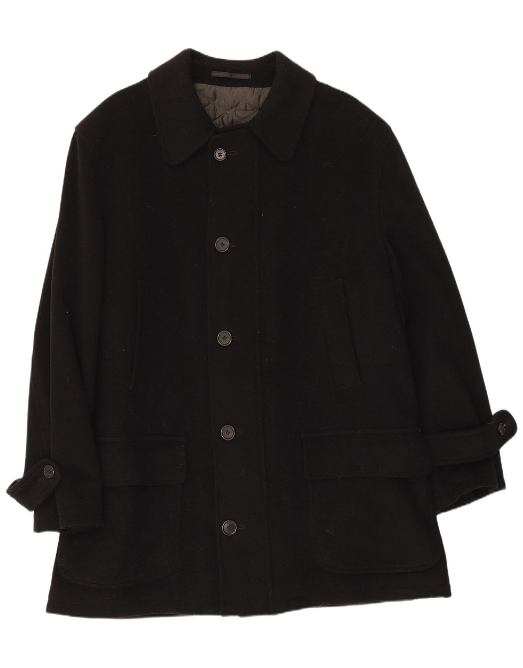 Мужское пальто Pierre Cardin IT 50, большое, черное, шерстяное