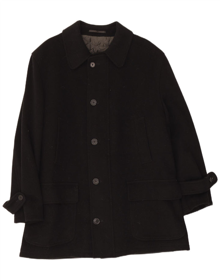 Мужское пальто Pierre Cardin IT 50, большое, черное, шерстяное