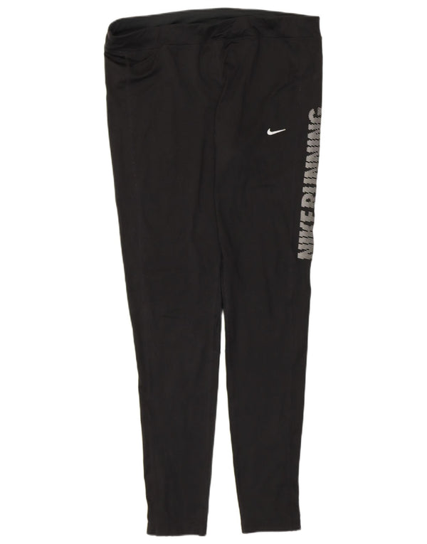 Женские леггинсы с рисунком NIKE Dri Fit UK 18 XL, черный полиэстер