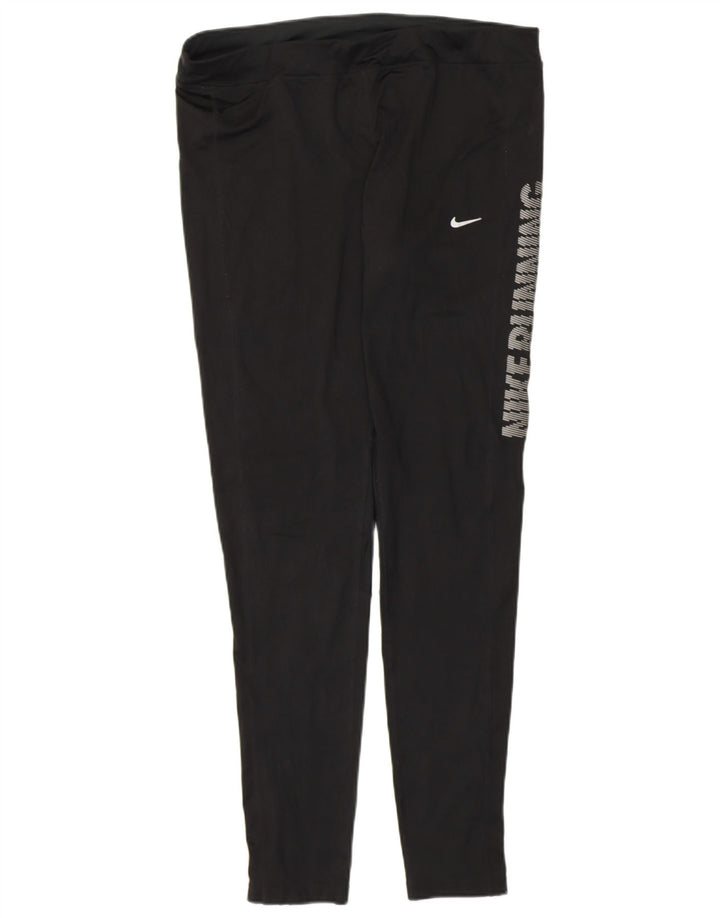 Женские леггинсы с рисунком NIKE Dri Fit UK 18 XL, черный полиэстер