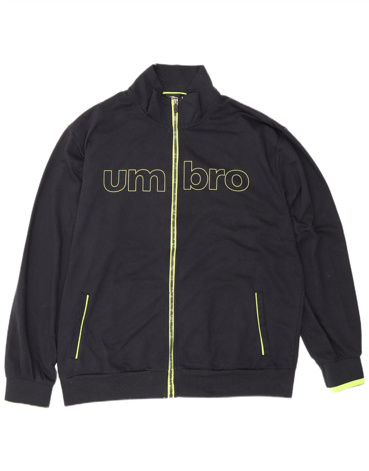 Мужской спортивный костюм с графическим рисунком Umbro IT 56 XL, черный хлопок