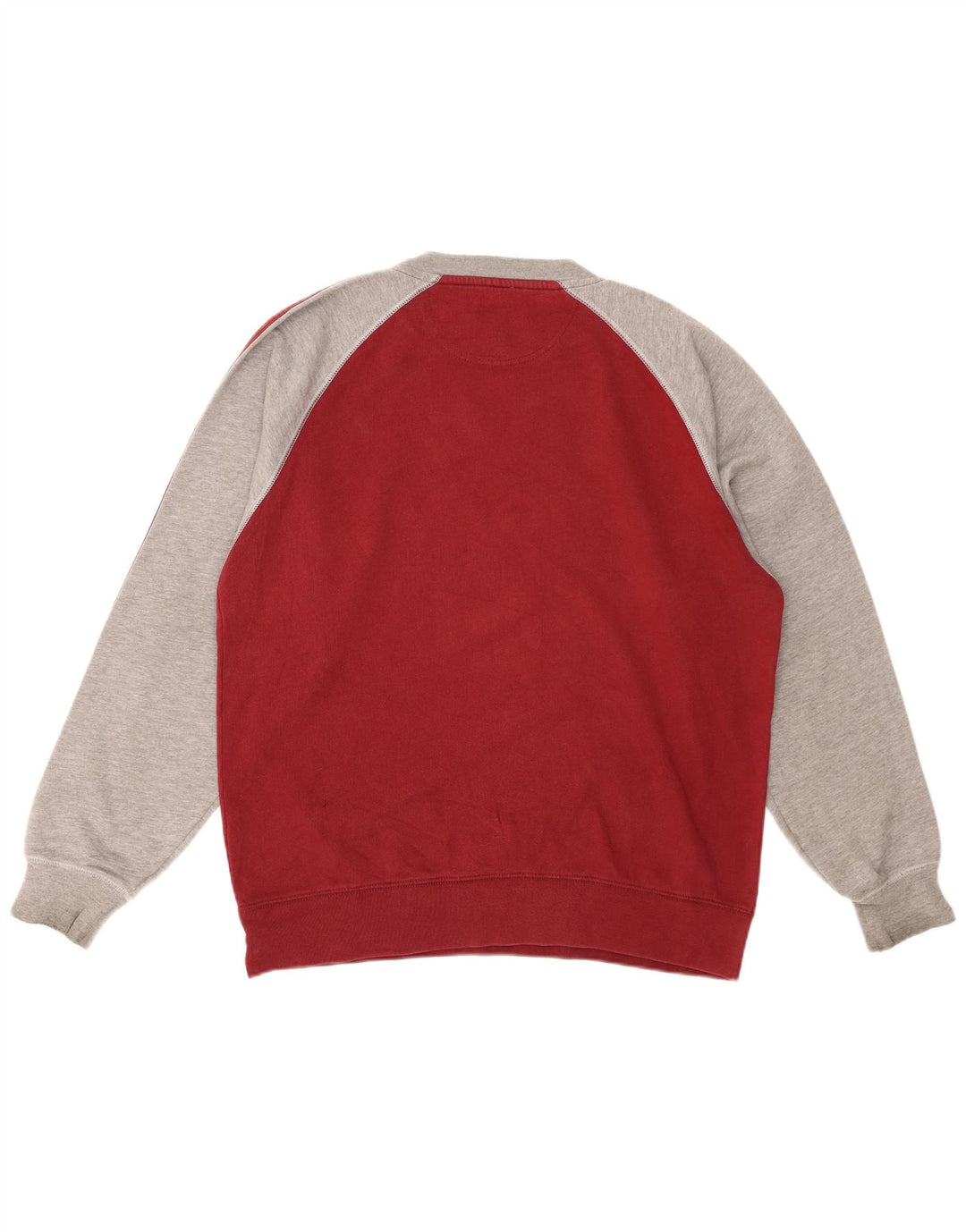 Мужской свитер ASICS, джемпер, средний красный, хлопок с цветными блоками