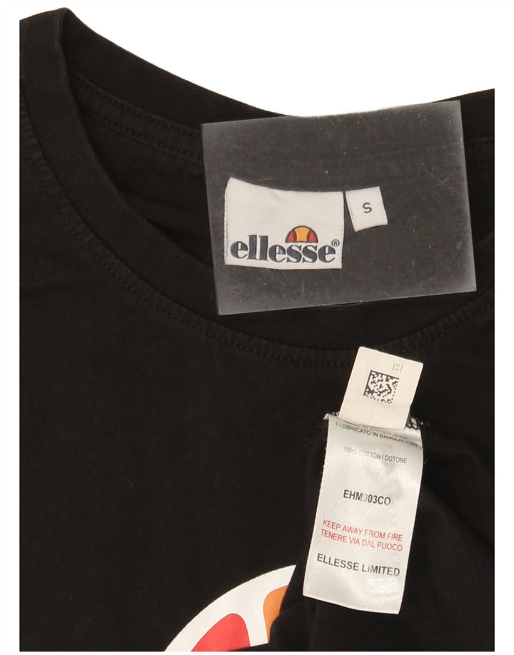 Мужская футболка Ellesse с рисунком, маленький черный хлопок