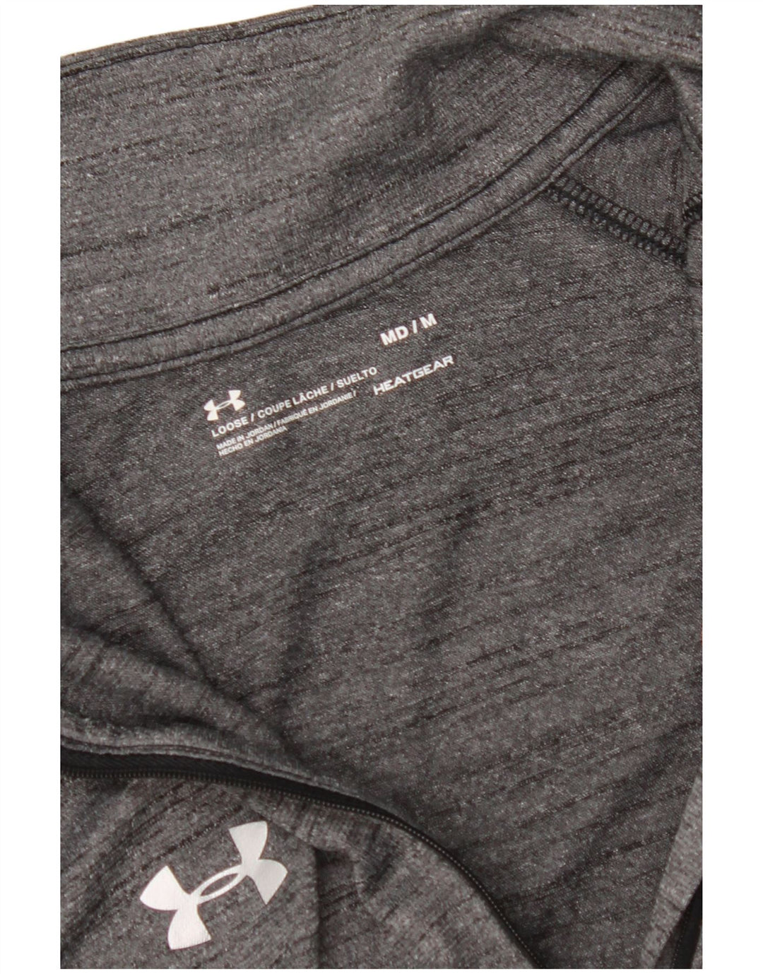 Мужской пуловер с воротником на молнии UNDER ARMOR, топ среднего серого цвета