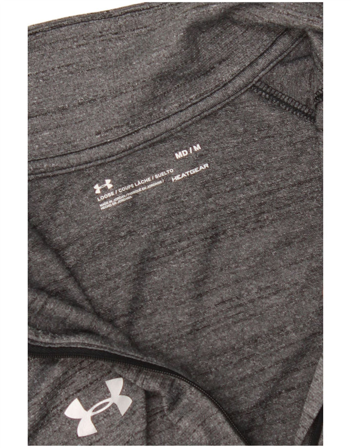 Мужской пуловер с воротником на молнии UNDER ARMOR, топ среднего серого цвета